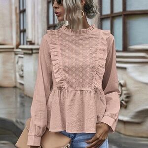 Meadow Blush Ruffle Blouse